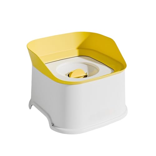 Dogs Water Dispenser Spill Bowl Spill Design for Large Dog Slip Resistant - color: Yellow, size: 1000ml