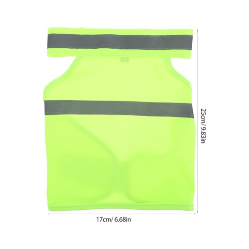 POPETPOP Dog Reflective Vest, High Visibility Dog Safety Service Vest, Adjustable Breathable Summer Clothes for Night Outdoor Hunting Walking (Fluorescent Yellow)