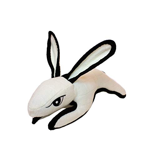 TUFFY World’s Tuffest Soft Dog Toy – Barnyard Series, Rabbit with Squeakers, Large, 2 Pack - color: White Rabbit, size: Large 2 Pack