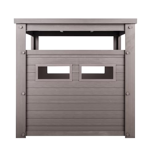 New Age Pet ECOFLEX Jumbo Cat Box Cover and End Table with Litter Box Enclosure and a 10 Year Warranty Hides Unsightly Litter Box made with Moisture & Odor Resistant Composite Material, Grey - color: Grey, size: Jumbo