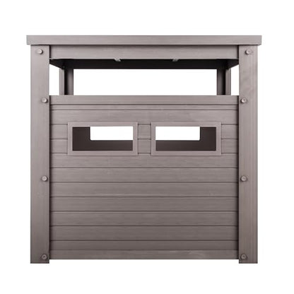 New Age Pet ECOFLEX Jumbo Cat Box Cover and End Table with Litter Box Enclosure and a 10 Year Warranty Hides Unsightly Litter Box made with Moisture & Odor Resistant Composite Material, Grey - color: Grey, size: Jumbo