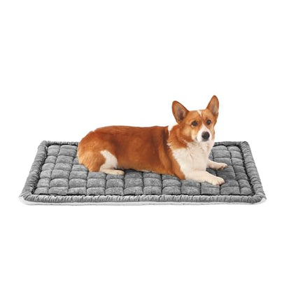 Dog Bed Mats Crate Pad for Small, Medium, Large Dogs, Washable Anti-Slip Pet Bed Mats, Cozy Warm Cat Beds Sleeping Pad (Grey, 36.0" L x 23.0" W x 1.5" Th) - color: Grey, size: 36.0"L x 23.0"W x 1.5"Th