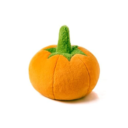 P.L.A.Y. Cute Plush Dog Toys - Fruit & Vegetable Themed Durable Squeaker Chew Toy, Great for Puppies & Small, Medium, Large Dogs - Machine Washable, Recycled Materials (Garden Fresh Pumpkin, Medium) - color: Pumpkin, size: Medium
