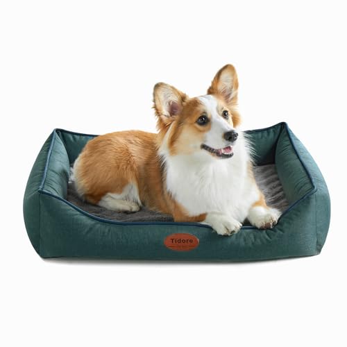 Tidore Orthopedic Dog Beds for Medium Dogs, Durable Egg Crate Foam Sofa Dog Bed wit Washable Removable Cover,Waterproof Lining,Pet Bed for Large Dogs (Olive Green, 31.5" L x 25.2" W x 7" Th) - color: Olive green, size: 31.5"L x 25.2"W x 7"Th