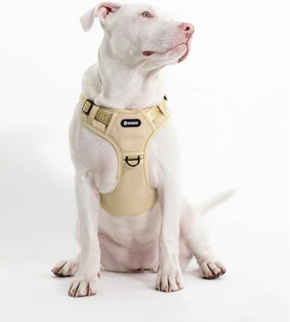 2026 New Edition, Fei & Eve MagEase Dog Harness - Instant Magnetic Buckle | 3-Point No-Pull Control | Heavy-Duty 900D Nylon | Dual Safety Handles | Breathable Mesh | Adjustable Fit | Medium,Champagne - color: Champagne, size: M