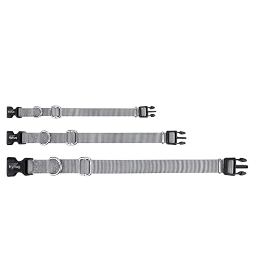 Small Dog Collar Quick-Release| Heavy-Duty Nylon Puppy Collar, Adjustable & Durable Pet Supplies for Boy & Girl Dogs (Small, Sleet Gray) - color: Sleet Gray, size: Small