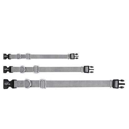 Small Dog Collar Quick-Release| Heavy-Duty Nylon Puppy Collar, Adjustable & Durable Pet Supplies for Boy & Girl Dogs (Small, Sleet Gray) - color: Sleet Gray, size: Small