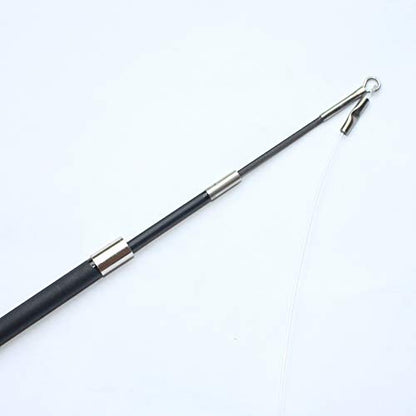 Fosrion Real Raccoon Tail Fur Cat Bites Toy with Three Section Retractable Carbon Fiber Rod (Raccoon, Tail & Fishing Rod) - color: Raccoon