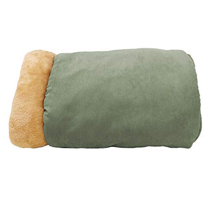 4 in 1 Self Warming Burrow Cat Bed, Pet Hideway Sleeping Cuddle Cave (Sage Green) - color: Sage Green