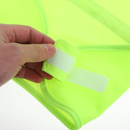 POPETPOP Dog Reflective Vest, High Visibility Dog Safety Service Vest, Adjustable Breathable Summer Clothes for Night Outdoor Hunting Walking (Fluorescent Yellow)