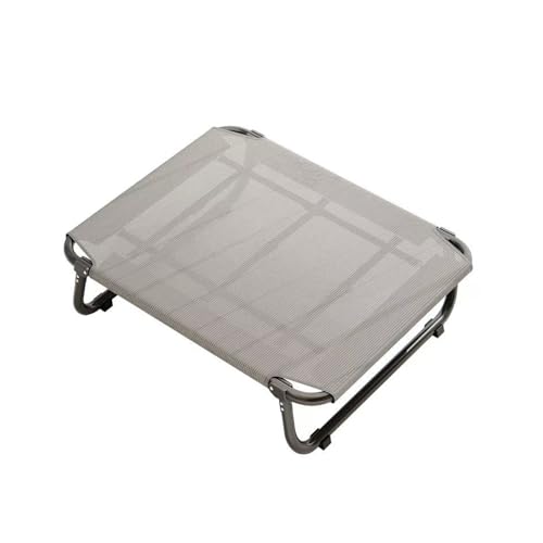 Outdoor Elevated Dog Cot, Breathable Cooling Elevated Cot Hammock Pet Bed for Small & Medium Dogs, Washable Mesh Cover, Raised Metal Frame, Collapsible, Portable 【M-31 * 24 * 6 in】 Gray - color: Gray, size: Medium