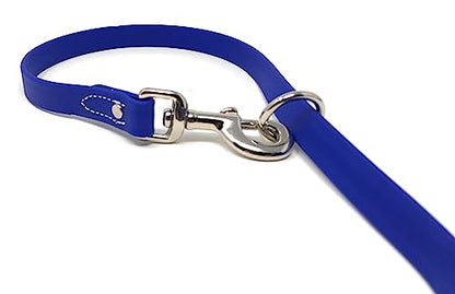 Regal Dog Products Waterproof Leash – 5 ft. Blue Dog Leash with Easy to Use Collar Hook, Lightweight, and Proof Training Pet Lead with Vinyl-Coated Webbing for Small, Medium, Large, or XL Dogs - color: Blue