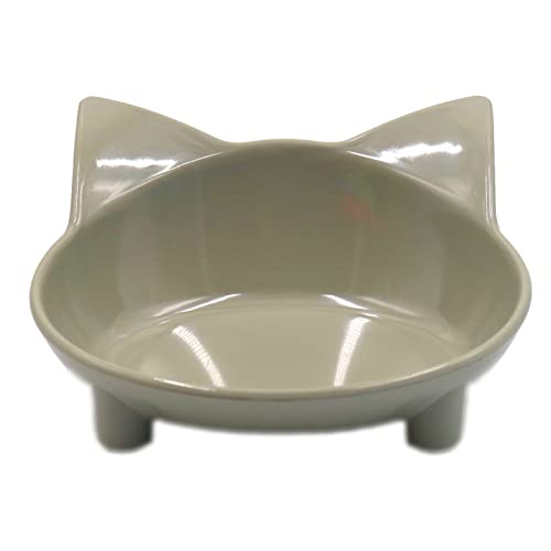 Cat Bowls, Anti-Slip Multi-Purpose Cat Food Bowl Pet Water Bowl Cat Feeding Bowl for Cats and Small Dogs (Gray) - color: Gray