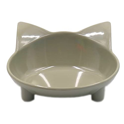 Cat Bowls, Anti-Slip Multi-Purpose Cat Food Bowl Pet Water Bowl Cat Feeding Bowl for Cats and Small Dogs (Gray) - color: Gray