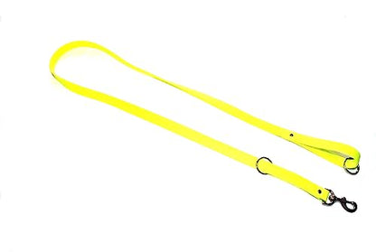 Regal Dog Products Waterproof Leash – 5 ft. Yellow Dog Leash with Easy to Use Collar Hook, Lightweight, and Proof Training Pet Lead with Vinyl-Coated Webbing for Small, Medium, Large, or XL Dogs - color: Yellow
