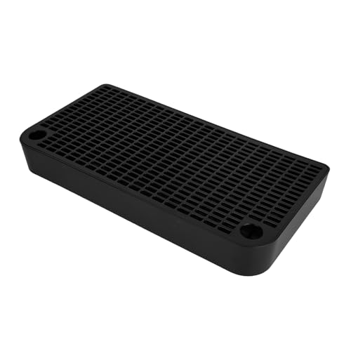 Cat Litter Box Step, Cat Ramp for Litter Box, Double Layered Litter Catcher Mat with Filter Function, Pet Ramp Stool for Kitten & Elderly Cats, Non-Slip & Anti-Litter Tracking, Easy Clean (Black) - color: Black