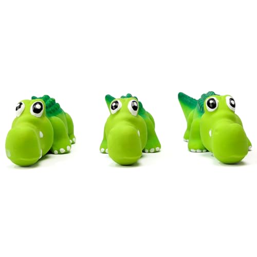 Squeaky Dog Toys for Medium Dogs, Soft Latex Squeaky Dog Ball, Cute Funny Squeak Crocodile Pet Toys - color: Crocodile - 3 Pack, size: Medium