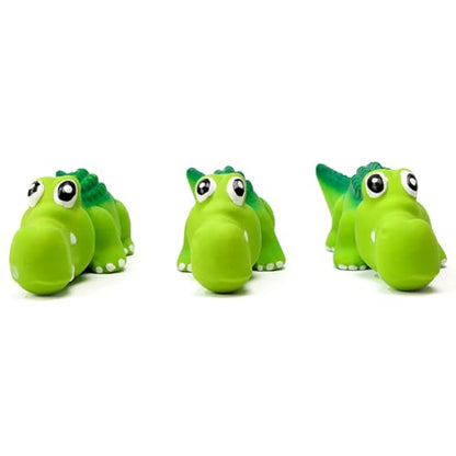 Squeaky Dog Toys for Medium Dogs, Soft Latex Squeaky Dog Ball, Cute Funny Squeak Crocodile Pet Toys - color: Crocodile - 3 Pack, size: Medium
