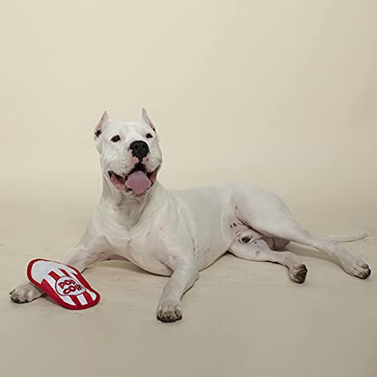 Fringe Studio Plush Dog Toy, Durable, What's Poppin' (729061) Small - color: What's Poppin