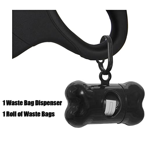 16 ft Retractable Dog Leash for Large Dogs up to 44 lbs,Tangle-Free Nylon Tape,Black M - color: black, size: Medium