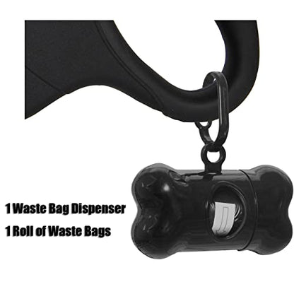 16 ft Retractable Dog Leash for Large Dogs up to 44 lbs,Tangle-Free Nylon Tape,Black M - color: black, size: Medium