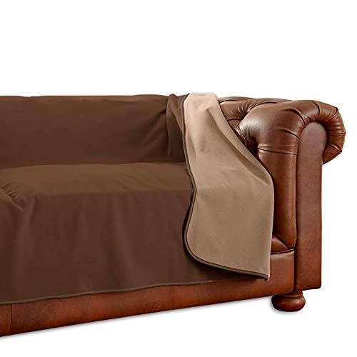 Mambe 100% Waterproof Furniture Cover Sofa, 70" x 120", Chocolate Cappuccino - for Pets and People - for All Types of Furniture and Bedding from Spills, Accidents, and Normal Wear and Tear - color: Chocolate-cappuccino, size: 70" x 120" Sofa