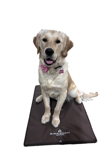 Black Sierra Large Dog Kennel Pad, 1 Inch Thick Padding Measures 30" x 18", Water Resistant Crate Cushion for Hunting or Travel, Durable and Slip Resistant Pet Bedding Mat - size: Large