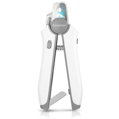 Type-C Rechargeable Dog & Cat Nail Clippers - LED Pet Nail Trimmer Extra Sharp for Small & Medium Dogs (Gray)