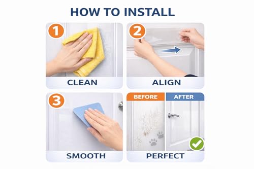 FTSTC Door Protector from Dog Scratching, [Thicken] 6 Pack Clear Training Self Adhesive Tape for Dogs,Cat Scratch Door Frame Protector,Anti Dog Scratch Door Guard (6Roll Total 240'') - size: 6 Rolls (Total 240 inch)