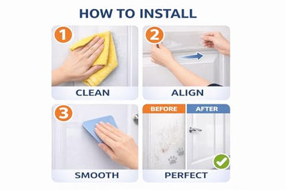 FTSTC Door Protector from Dog Scratching, [Thicken] 6 Pack Clear Training Self Adhesive Tape for Dogs,Cat Scratch Door Frame Protector,Anti Dog Scratch Door Guard (6Roll Total 240'') - size: 6 Rolls (Total 240 inch)