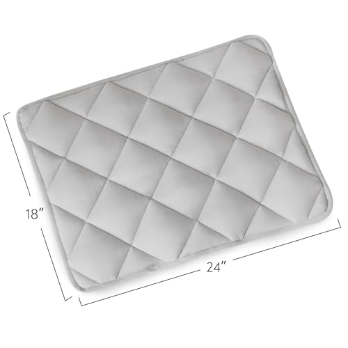 Magik & Kover Dog Crate Pad 2 Pack, Soft Dog Crate Mat with Anti-Slip Bottom, Machine Washable Kennel Pad, Fits 24 Inch, Grey - size: 24 x 18 Inch