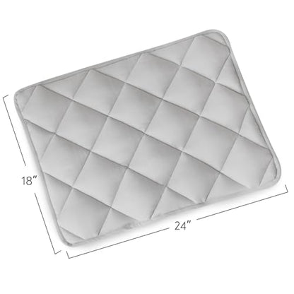 Magik & Kover Dog Crate Pad 2 Pack, Soft Dog Crate Mat with Anti-Slip Bottom, Machine Washable Kennel Pad, Fits 24 Inch, Grey - size: 24 x 18 Inch