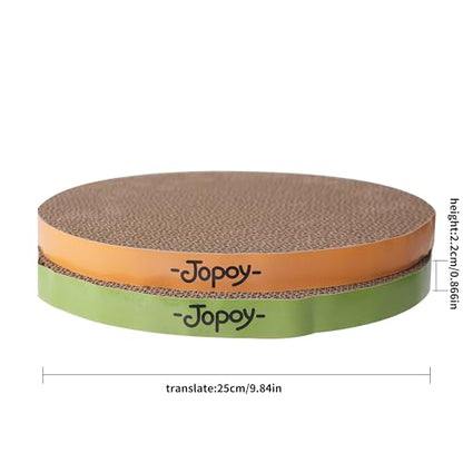 Round Cat Scratcher Replacement Pads -Circle Scratcher Pad Cardboard Cat Scratchers Refill 10 inch Diameter 7/8 inch Thickness(Green and Yellow Cardboard 2PCS) - color: Green and Yellow cardboard 2PCS