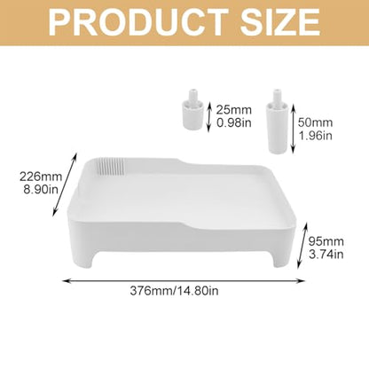 Elevated Pet Food Stand Adjustable Height - Ergonomic Cat & Dog Feeder Shelf with Storage Drawer | Compatible with Automatic Feeders, Protects Neck Health | Durable Snack Organizer for Treats & Food