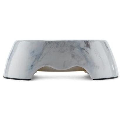 Marble Print Melamine Dog and Cat Food and Water Bowl, Non Skid Base, Anti-Slip Pet Feeder Bowls (5.4 Ounce, 13.5 Ounce,27 Ounce) - size: Medium 13.5 Ounce