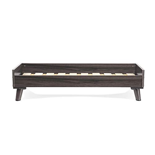Furhaven Elevated Dog Bed Frame for 40" x 32" XL Dog Beds, Easy Assembly - Mid-Century Modern Bed Frame - Gray Wash, Jumbo/XL - color: Veneer Gray Wash, size: 40" x 32"
