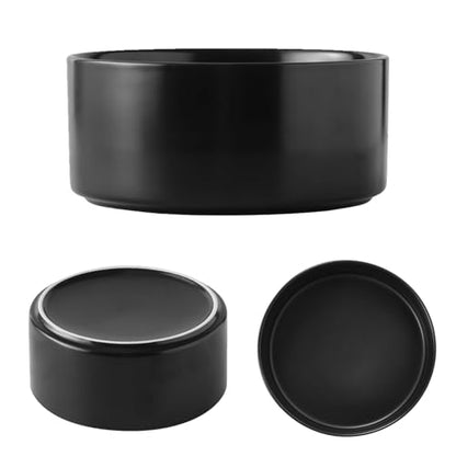 YINGFAN Dog Bowls Heavy Duty Ceramic Dog Bowls Non-Slip Ceramic Basic Bowl for Dogs (28 oz) - color: Black