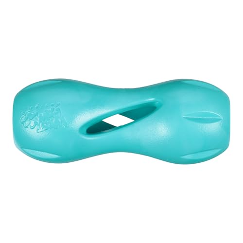 WEST PAW Qwizl Durable Zogoflex Dog Puzzle Toy for Mental Stimulation, and Enrichment - Treat Dispensing for Bully Sticks and Dental Sticks - Dishwasher Safe - Made in USA - Large - Teal - color: Teal, size: Large
