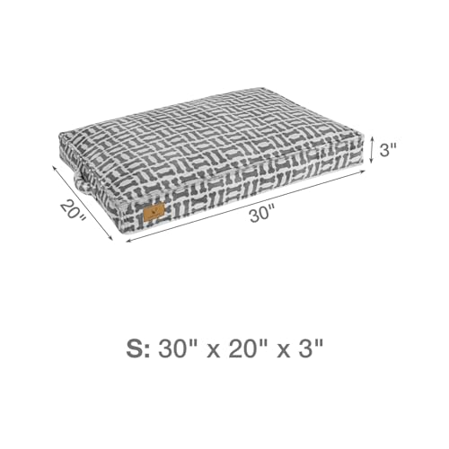 Dog Bed with Easy-Grip Handle - Shredded Memory Foam Pet Bed, Removable & Machine Washable Cover, Non-Slip Bottom, Choose from Cooling Linen or Warm Flannel Style for Dogs & Cats(Small - size: Small