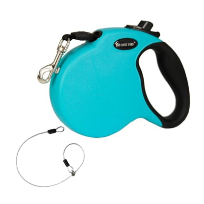 13Ft Chew Proof Retractable Dog Leash Anti-Chewing Wire Ropes Hands-Free Adjustable Safety Lock Durable Nylon Belt for Small Dogs Blue S - color: Blue, size: Small