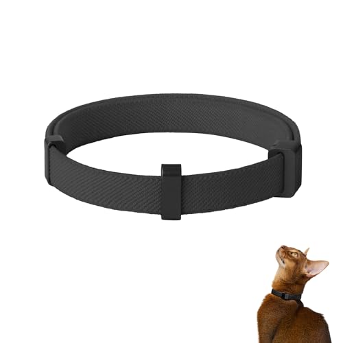 Safety Cat Collar Pro, Lightweight Elastic Release Non Breakaway Cat Collar Adjustable with Snap Fastener for Kitten All Small Large Cats,US IDA Gold Award (Midnight Black, S 5.9-11.8") - color: Midnight Black, size: S 5.9-11.8"
