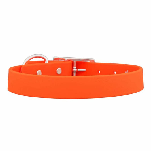 dogIDs Waterproof Soft Dog Collar - Odor Resistant, Safe, Comfortable, Durable, Adjustable, Made in The USA - Blaze Orange, 1 in X 18 in (Fits Neck Sizes: 16-20 in) - color: Blaze Orange, size: 1 in X 18 in (Fits Neck Sizes: 16-20 in)