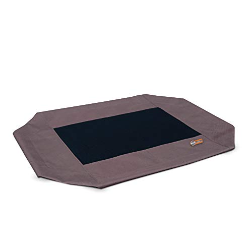 K&H Pet Products Dog Cot Replacement Cover, Designed to fit K&H Medium Pet Cots (Sold Separately), Indoor Outdoor, Breathable Cooling Mesh Center, Machine Washable - Medium 32 X 25in Chocolate - color: Chocolate/Black Mesh, size: Medium 32 X 25 Inches