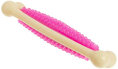 Hartz Chew 'n Clean Tuff Bone Bacon Scented Dental Dog Chew Toy - Large - color: green, orange, pink, size: Large
