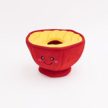 ZippyPaws Burrow- Interactive Dog & Puppy Toys for Boredom, Stimulating Pet Products to Keep Them Busy, Hide & Seek Plush Dog Puzzle, Enrichment Squeaky Toy, for Small & Medium Dogs- Ramen Bowl - style: Ramen Bowl