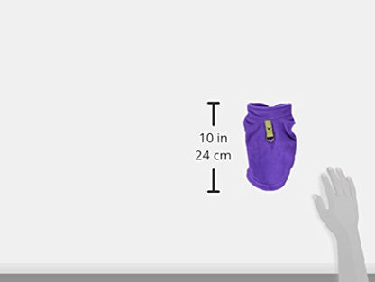 Gooby Fleece Vest Dog Sweater - Lavender, X-Small - Warm Pullover Fleece Dog Jacket with O-Ring Leash for Small to Medium Dogs - color: Lavender, size: X-Small (Around 4-lb)