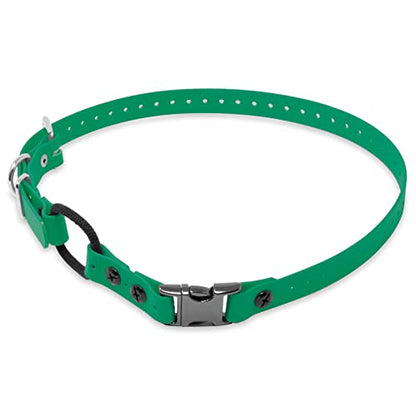 Educator 3/4-Inch Dog Training Collar Strap–ONLY Fits ME-300, ET-300/400, EZ-900, PE-900 & PG-300 Receivers – NOT Compatible with FE-580, ET-800 or UL-1200–Quick Snap Biothane Bungee Collar, Green - color: Green