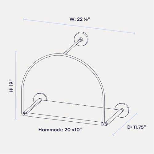 Cloud Nine Window Cat Hammock by Tuft & Paw, Designed for Strength with 3 Suction Cup 30 lb Weight Support, Beds for Indoor Cats