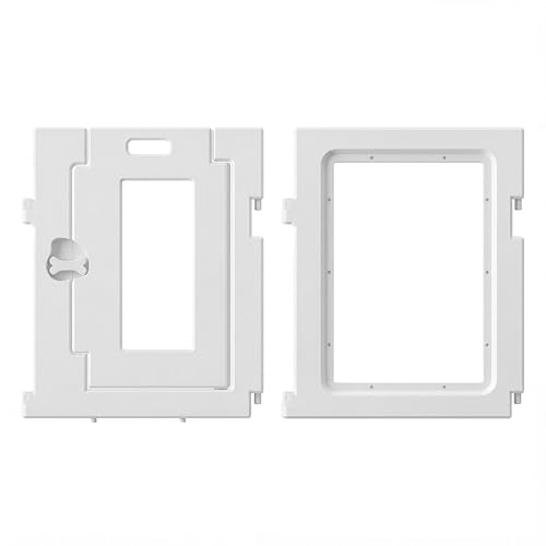 Clear Acrylic Dog Playpen 2 PCS, 2 Panels, Includes 1 Gate & 1 Panel, White - color: White, style: 2 Panels - 24 In