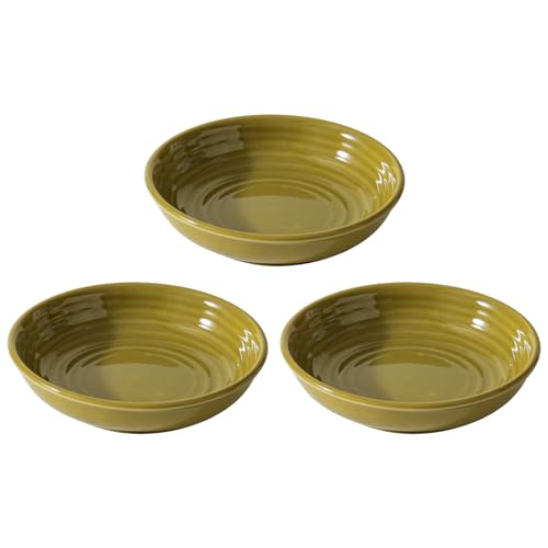 Havniva Ceramic Cat Bowl Whisker Friendly 5.5” Cat Dishes Shallow Cat Food Bowl Anti-Slip Pet Water Bowls for Indoor Cats, Wide Cat Food Dish Prevent Whisker Fatigue (3 Pack) - color: Matcha Green - A
